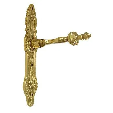 4 Inch Solid Brass Baroque / Rococo Drop Pull (Polished Brass Finish)