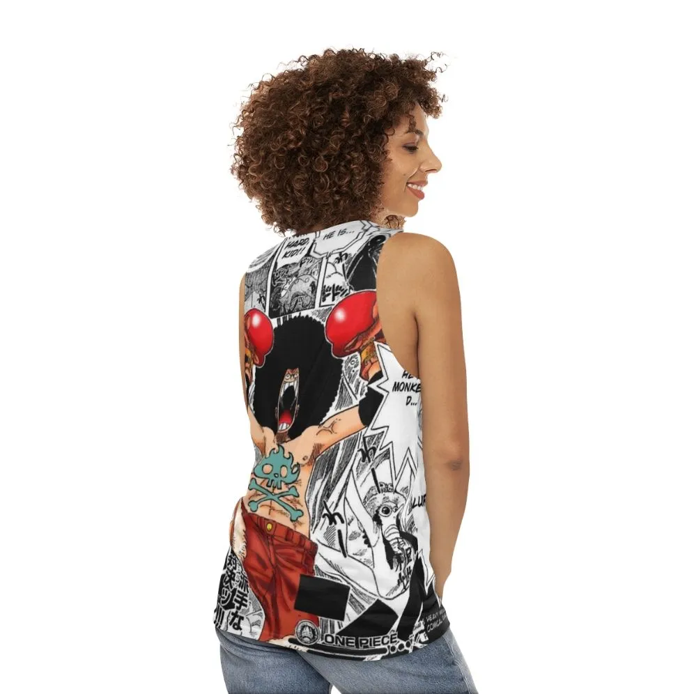 Afro Luffy Inspired Unisex Tank Top | One Piece Anime Apparel