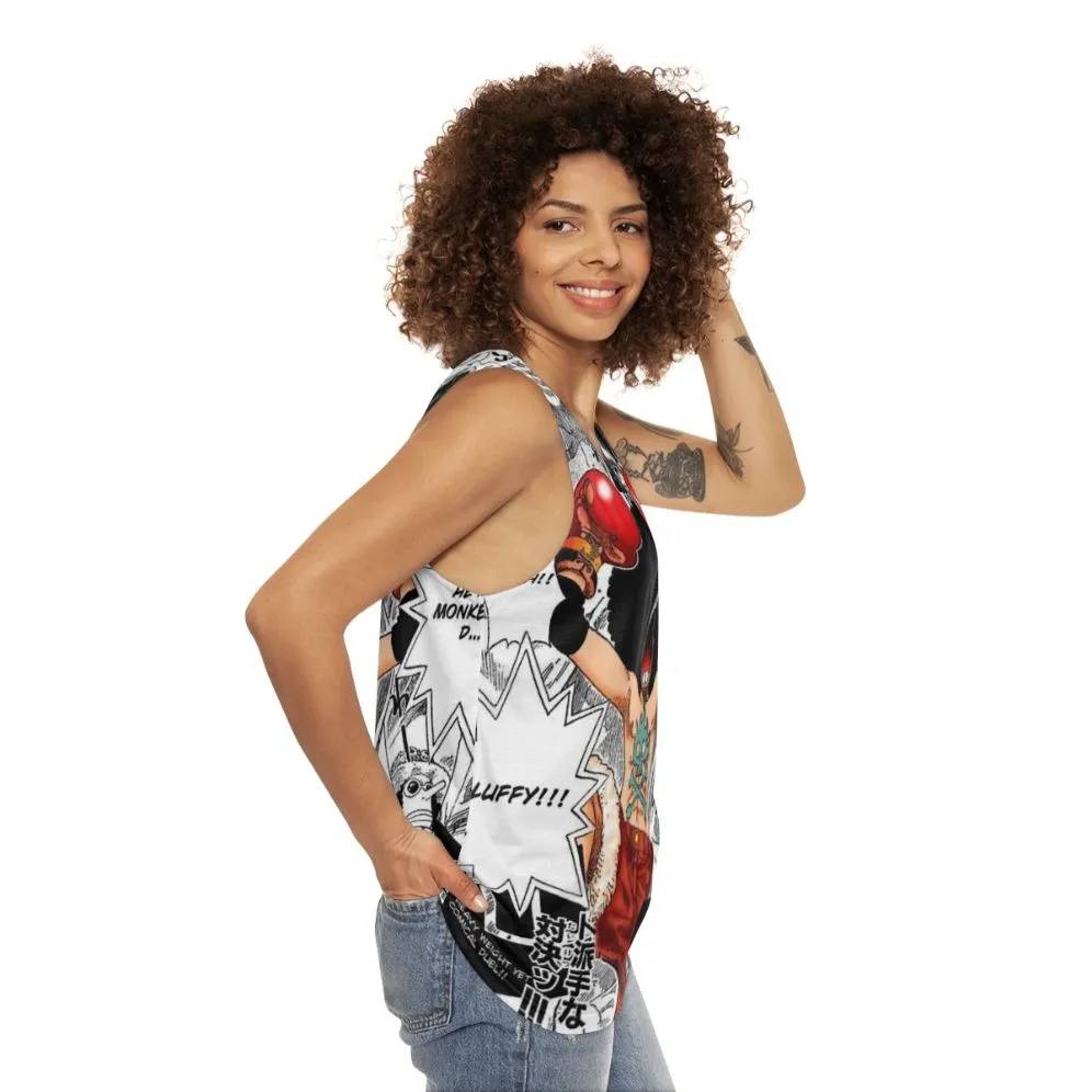 Afro Luffy Inspired Unisex Tank Top | One Piece Anime Apparel