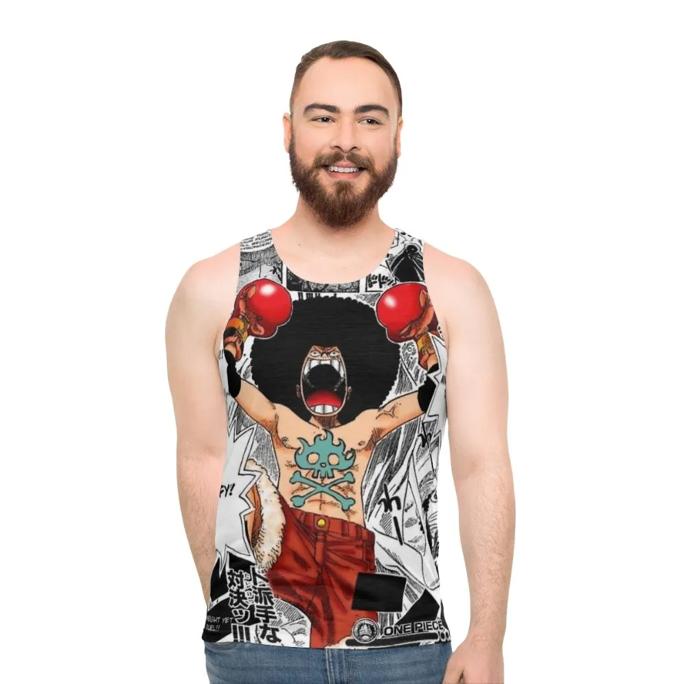 Afro Luffy Inspired Unisex Tank Top | One Piece Anime Apparel