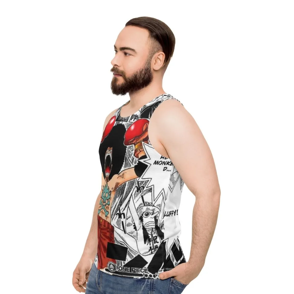 Afro Luffy Inspired Unisex Tank Top | One Piece Anime Apparel