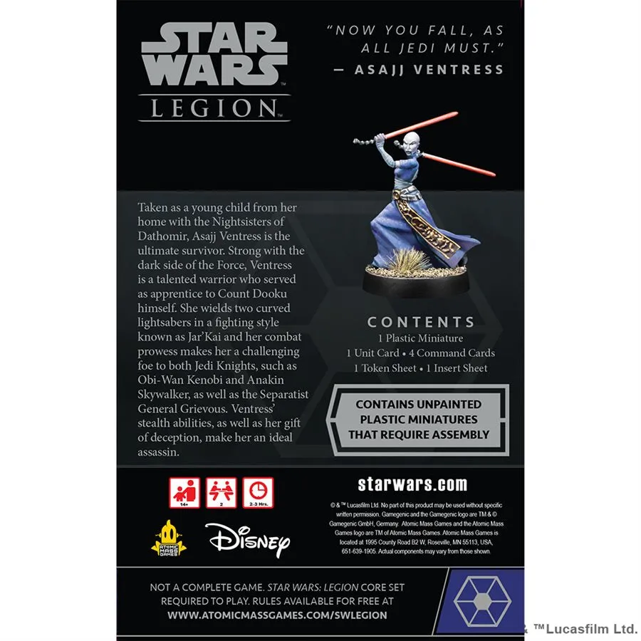 Atomic Mass Games - Star Wars Legion - Asajj Ventress Operative Expansion