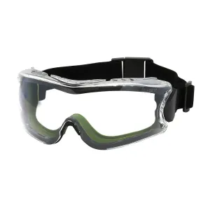 Bouton Optical 251-63-0520 Indirect Vent Goggle with Green Body, Clear Lens and FogLess 3Sixty Coating  - Elastic Strap