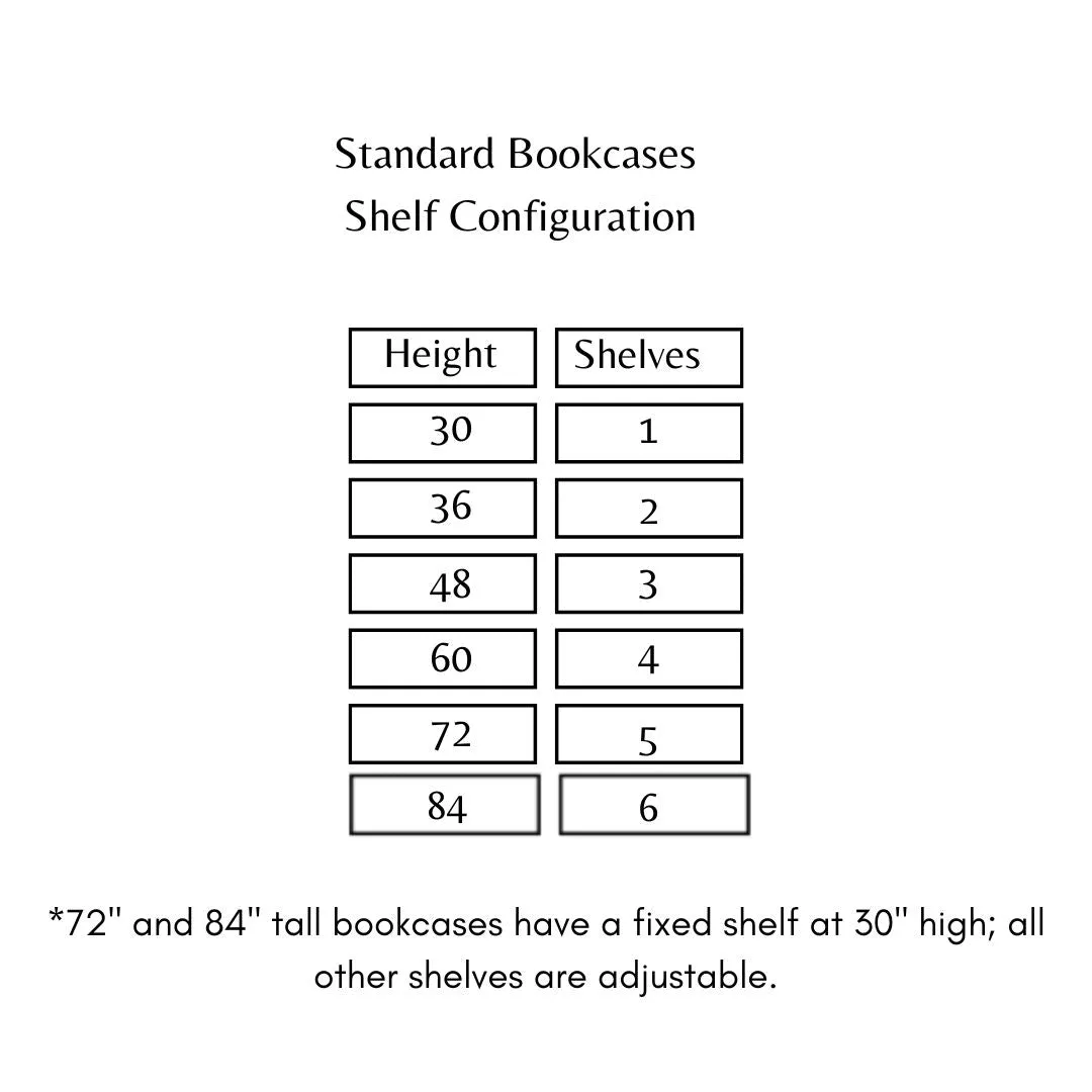 Forest Designs Mission Oak Bookcase (30W x 13D x Height of Choice)