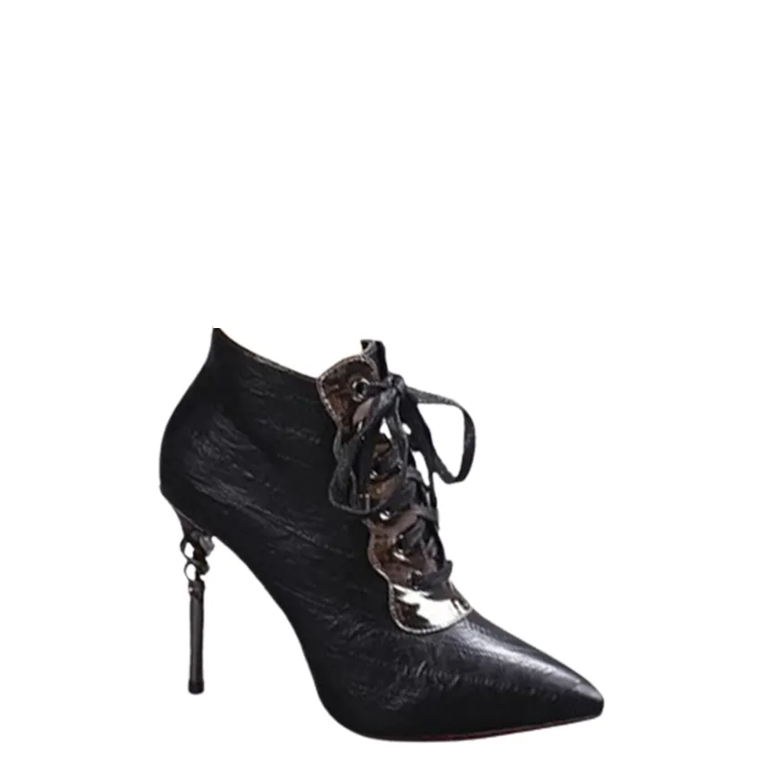 Funki Buys | Boots | Women's High Heeled Lace-up Ankle Boots