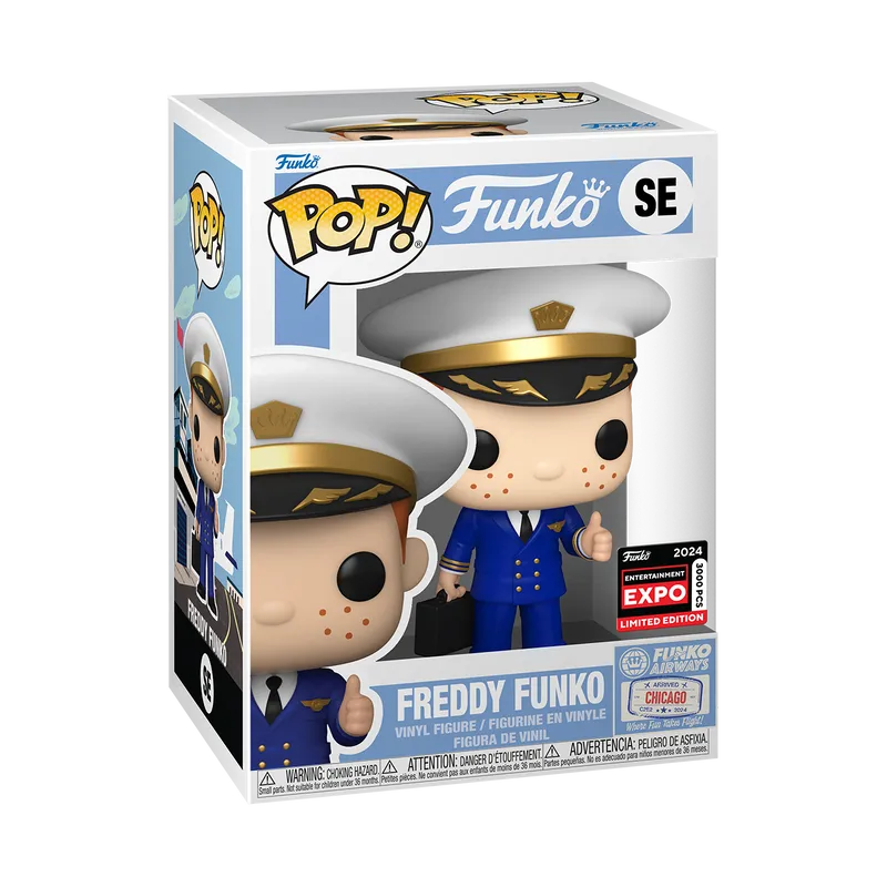 Funko Pop! Originals: Freddy in Pilot Uniform 2024 Limited Edition Entertainment Expo Shared Exclusive