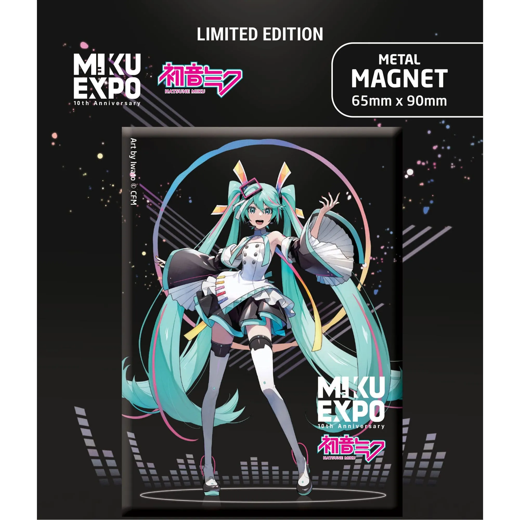 Hatsune Miku Fridge Magnet Miku Expo 10th Anniversary Art by Iwato Ver. Limited Edition