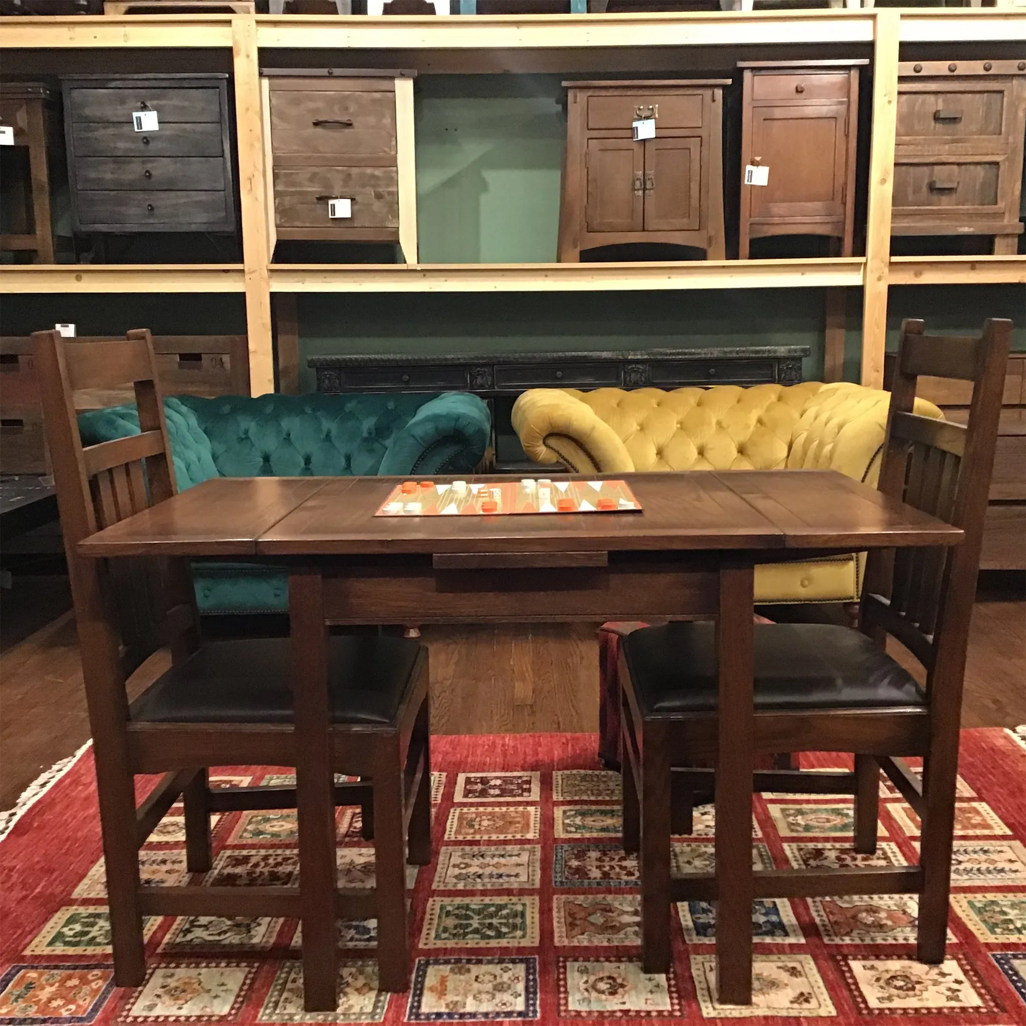 Mission Oak Kitchen Table with 2 Leaves - 2 Stain Options