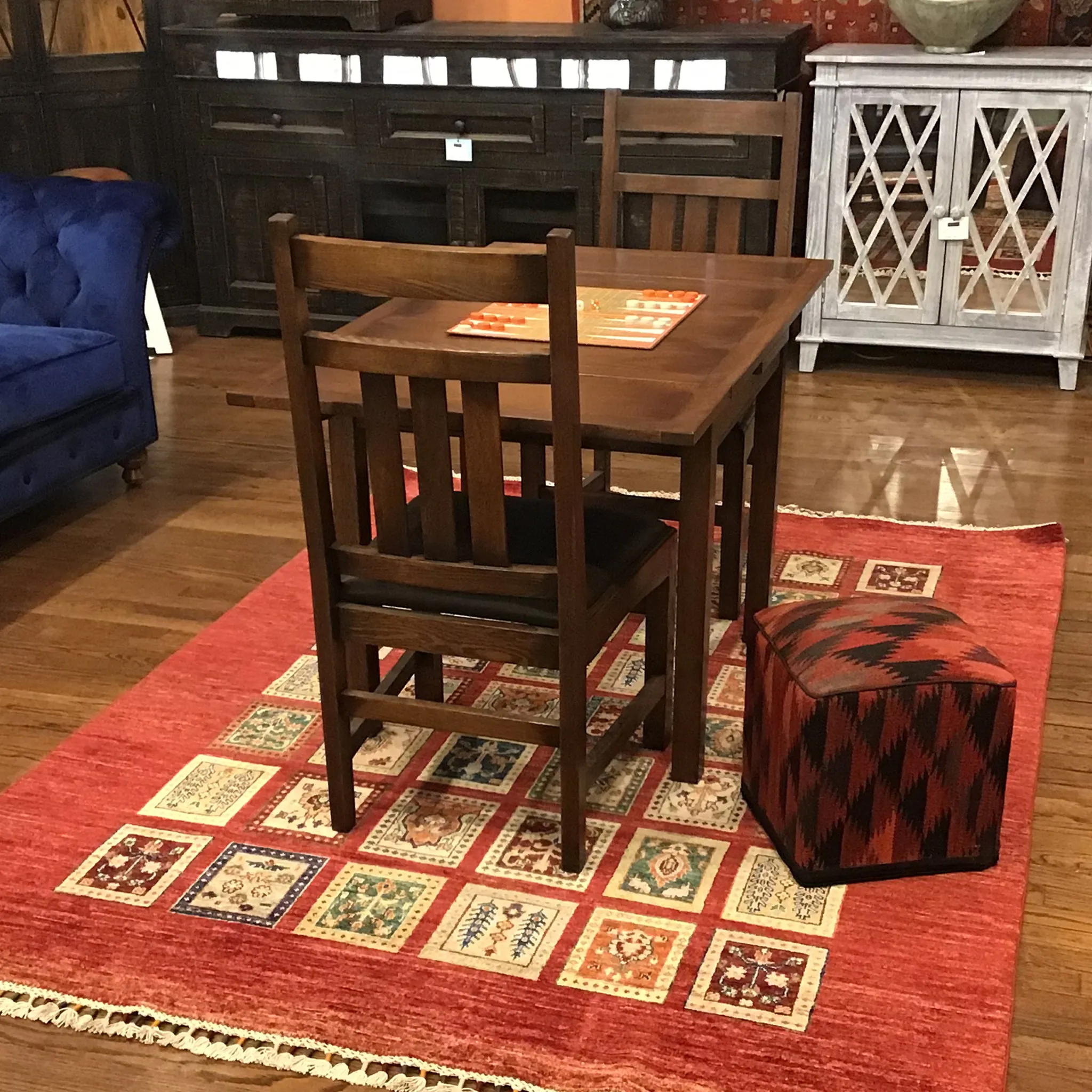 Mission Oak Kitchen Table with 2 Leaves - 2 Stain Options