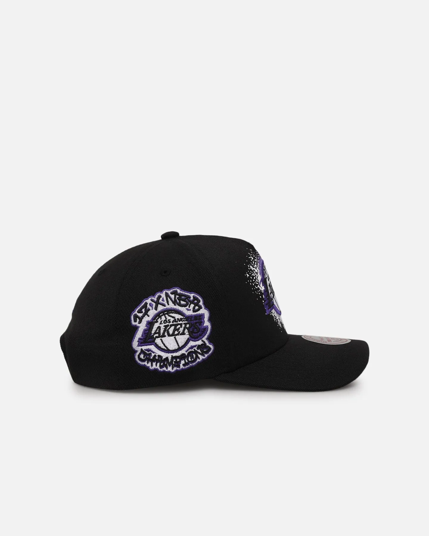 Mitchell & Ness Los Angeles Lakers Champs Graffiti Pro Crown Snapback Black