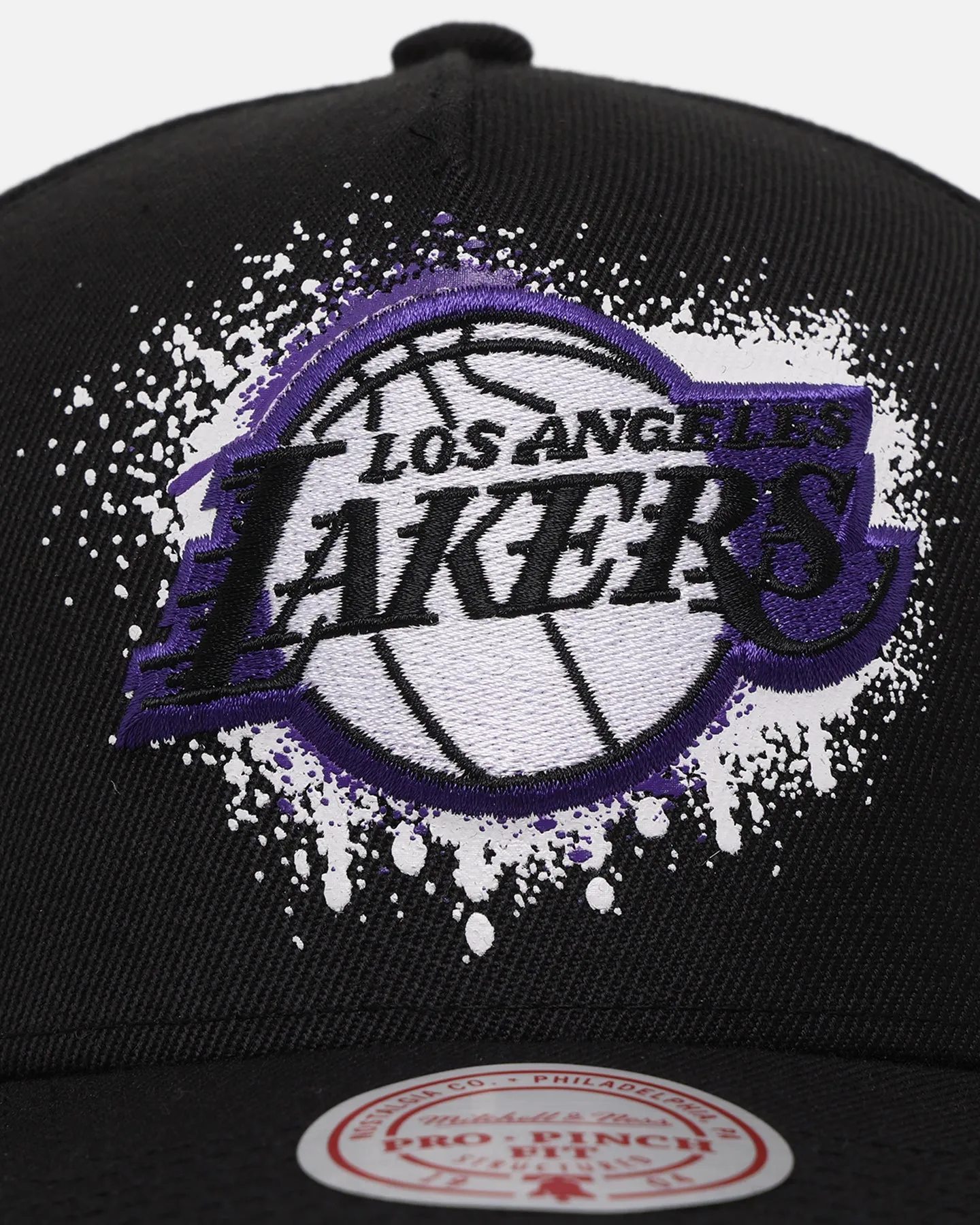 Mitchell & Ness Los Angeles Lakers Champs Graffiti Pro Crown Snapback Black