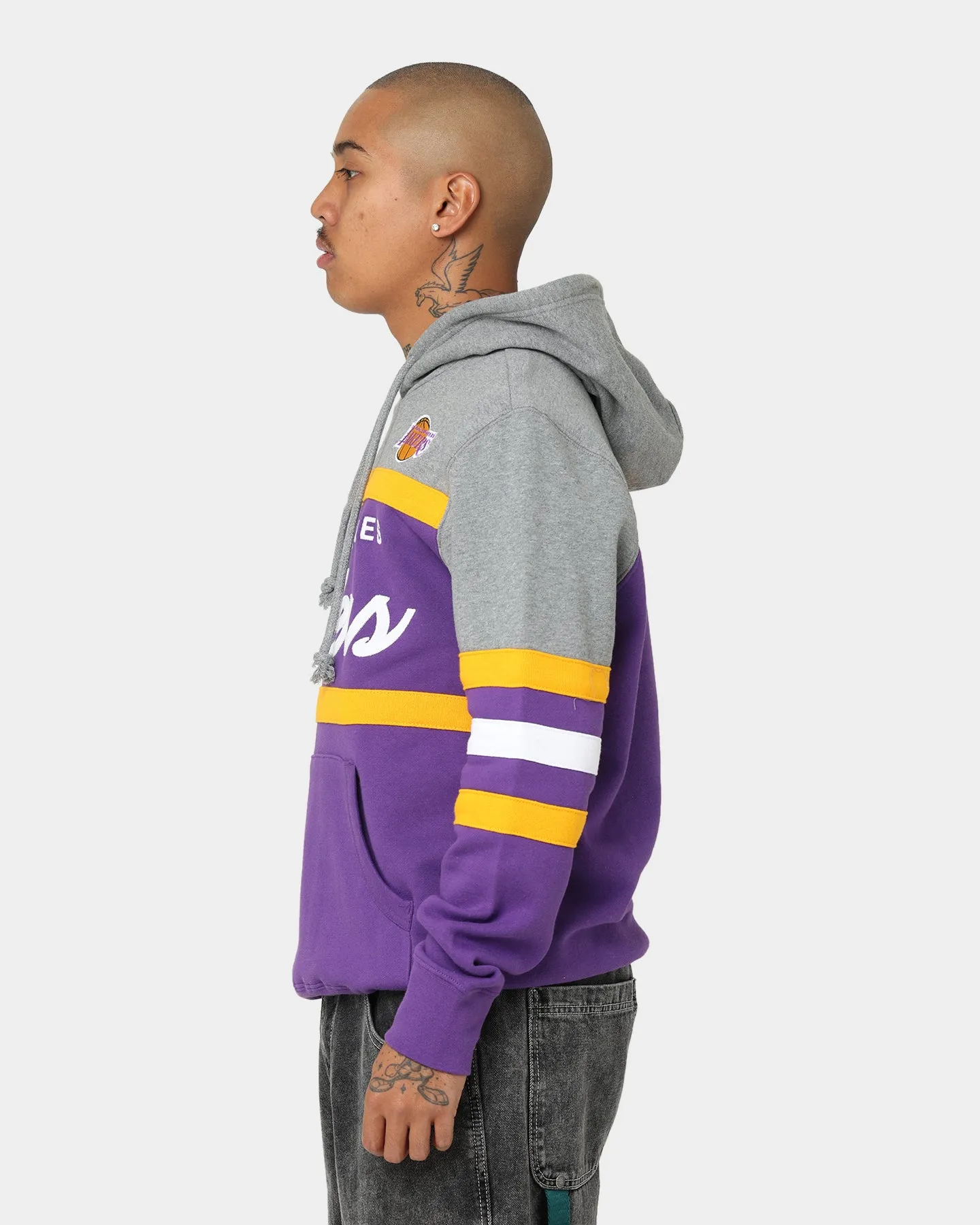 Mitchell & Ness Los Angeles Lakers Head Coach Hoodie Purple