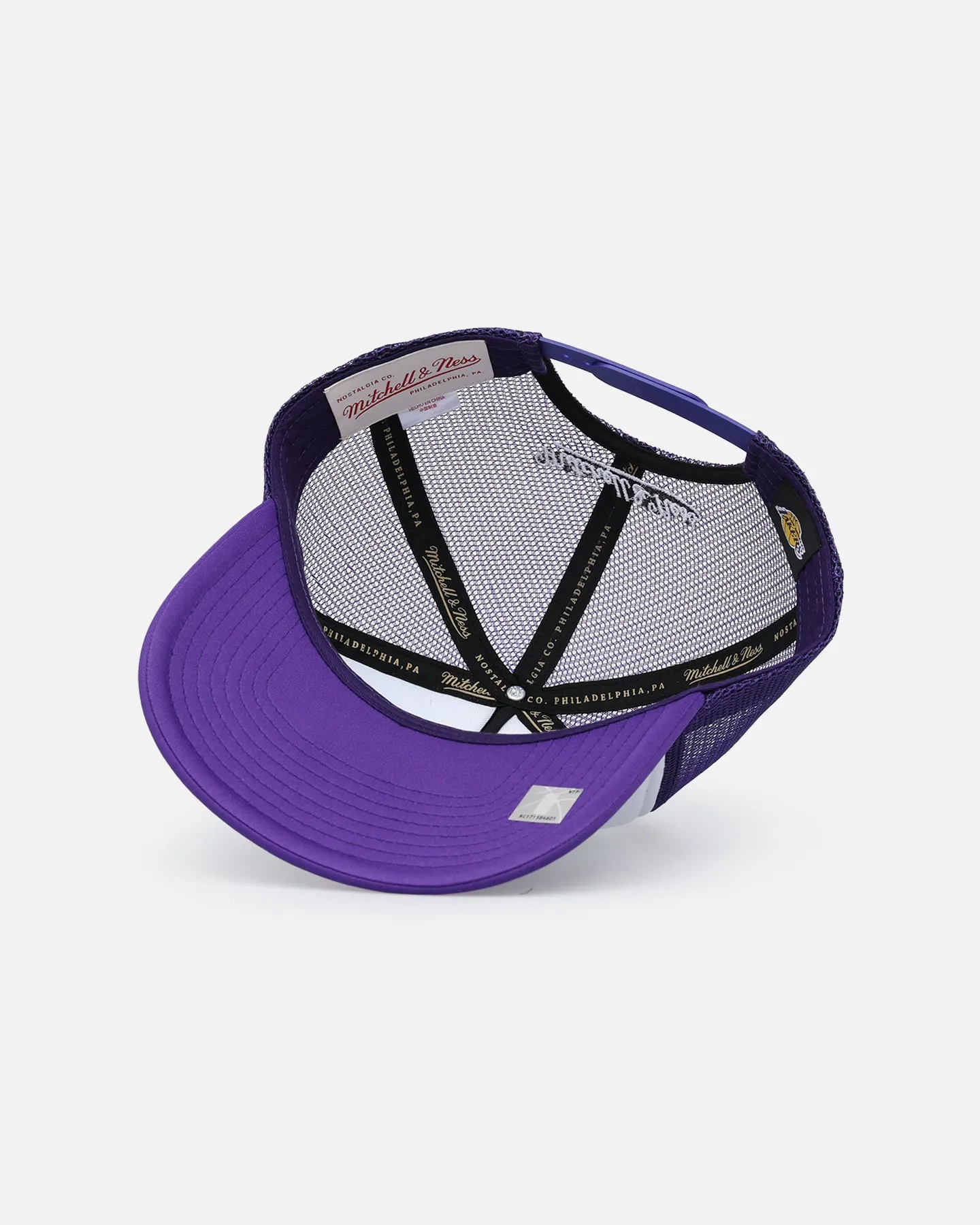 Mitchell & Ness Los Angeles Lakers Team Foam Trucker Snapback Purple/White