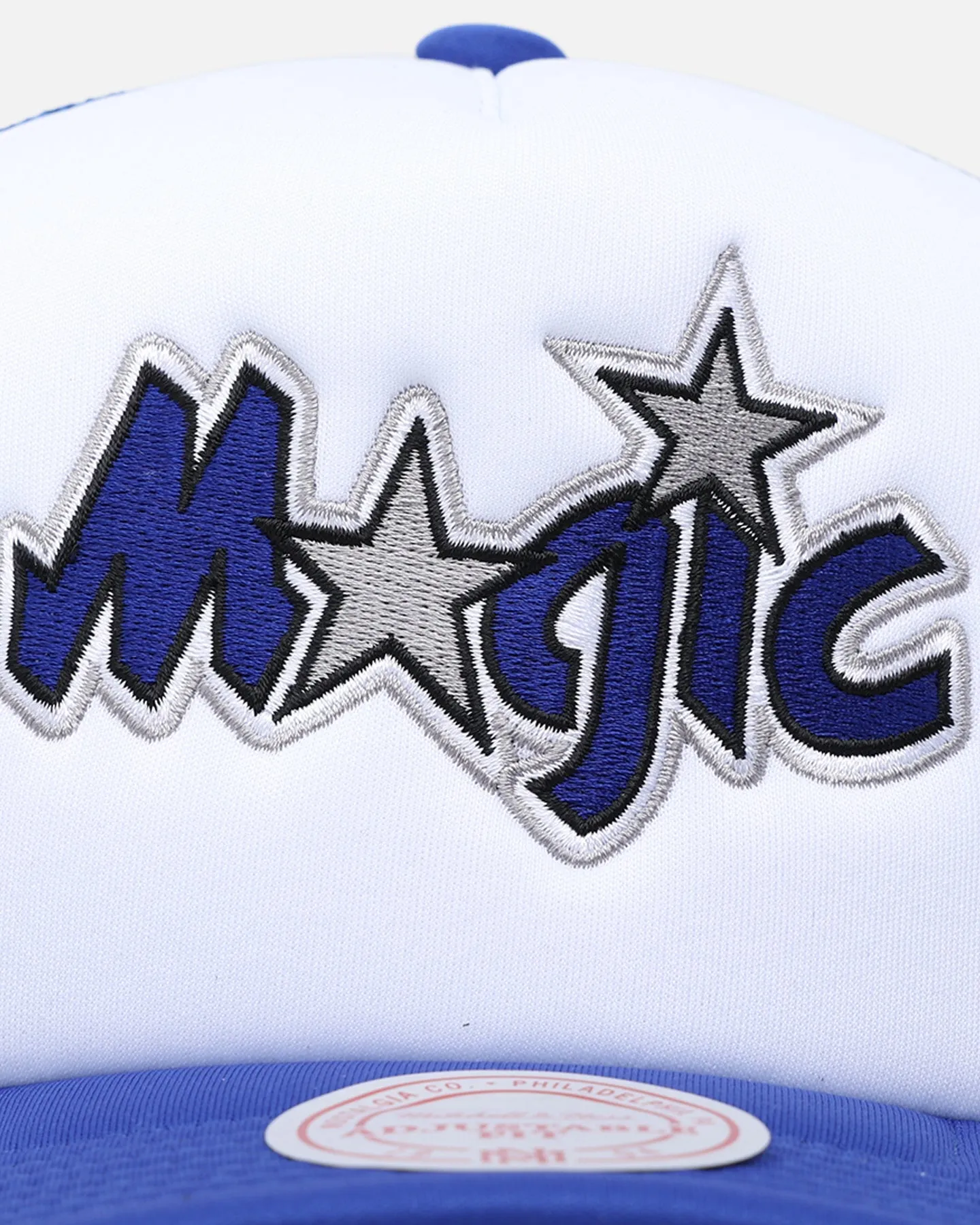 Mitchell & Ness Orlando Magic Logo Foam Trucker Snapback Blue/White