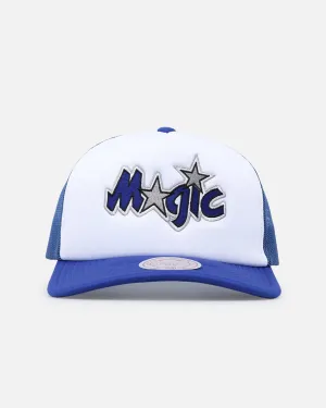 Mitchell & Ness Orlando Magic Logo Foam Trucker Snapback Blue/White