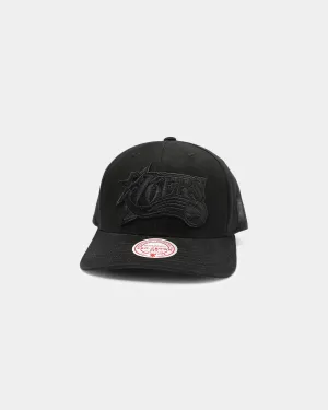 Mitchell & Ness Philadelphia 76ers Push Pass Pro Crown Snapback Black