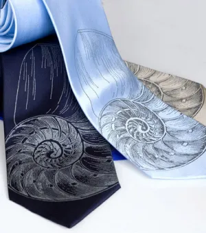 Nautilus Shell Silk Necktie