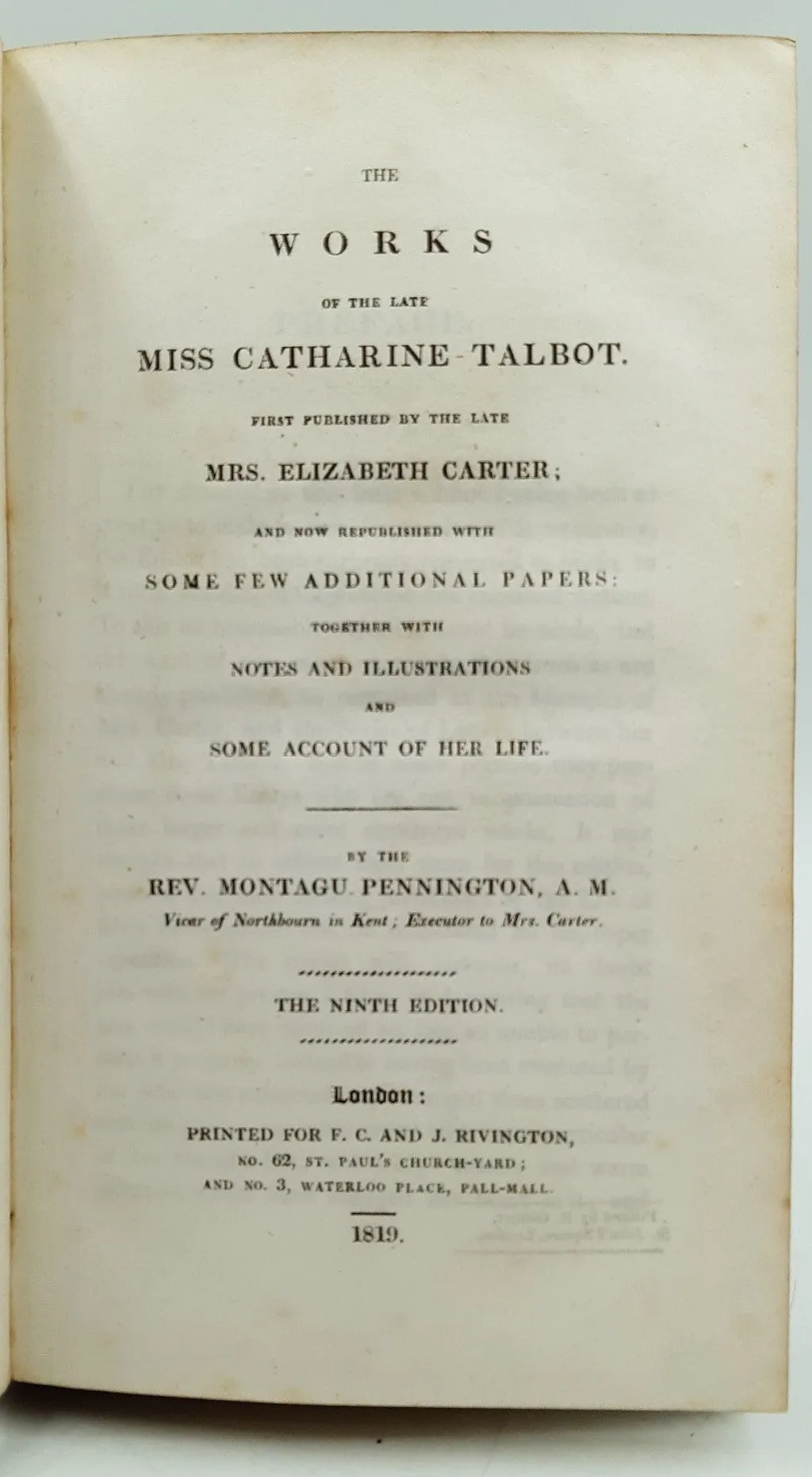 The Works of the Late Miss Catharine Talbot