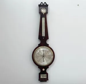 William IV Flame Mahogany Wheel Barometer by James Jeffery London