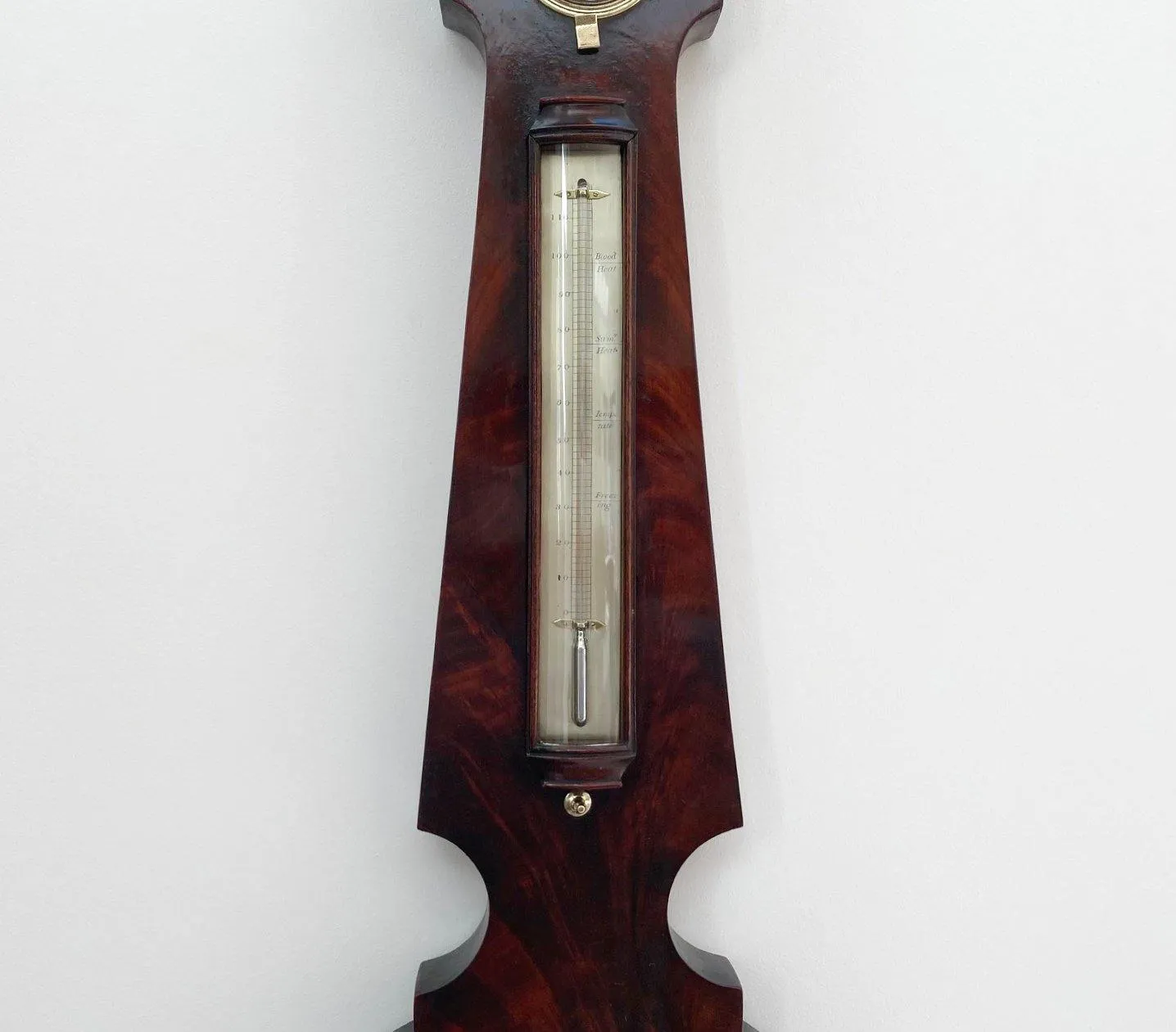 William IV Flame Mahogany Wheel Barometer by James Jeffery London