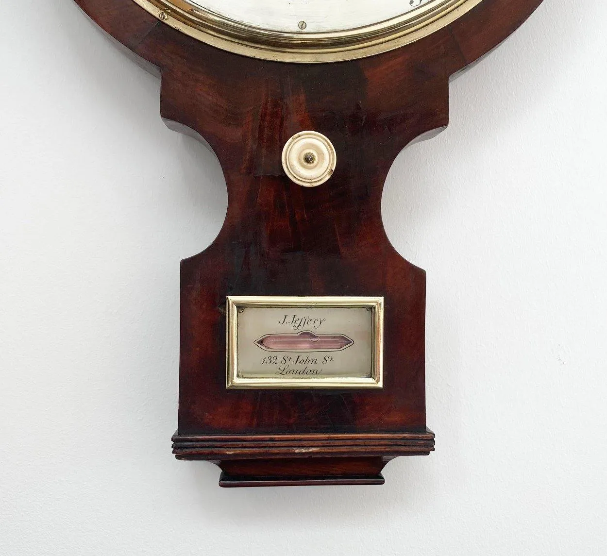 William IV Flame Mahogany Wheel Barometer by James Jeffery London